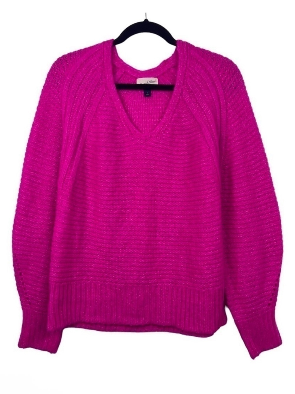 Universal Thread Hot Pink Knit V Neck Sweater Small